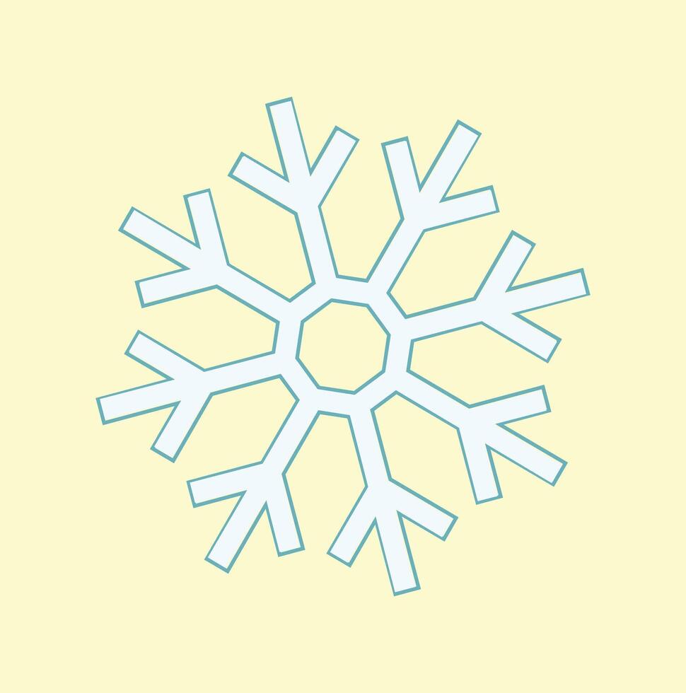 a snowflake is shown on a yellow background vector