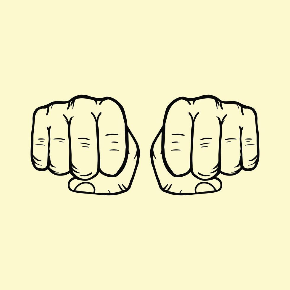 Hand fist icon vector