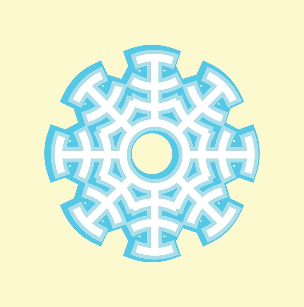 a snowflake is shown on a yellow background vector