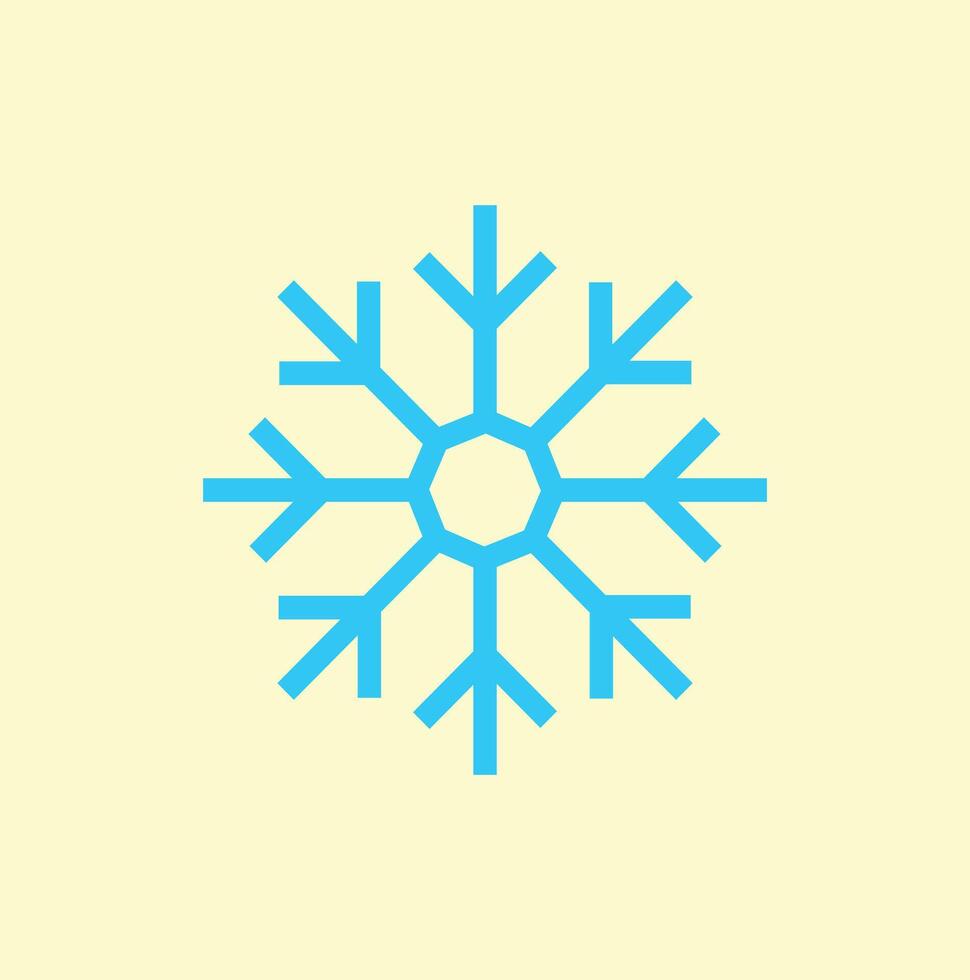 a snowflake icon on a yellow background vector