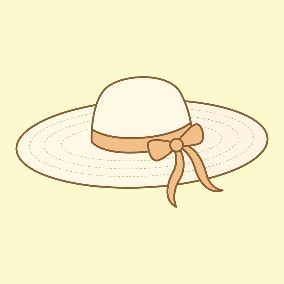 Beautiful summer hat vector