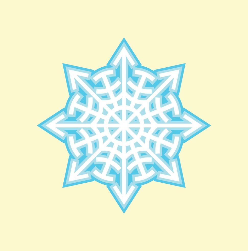 a snowflake symbol on a yellow background vector