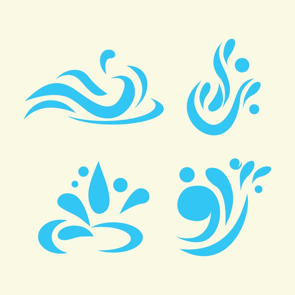 Set of watersplash vector