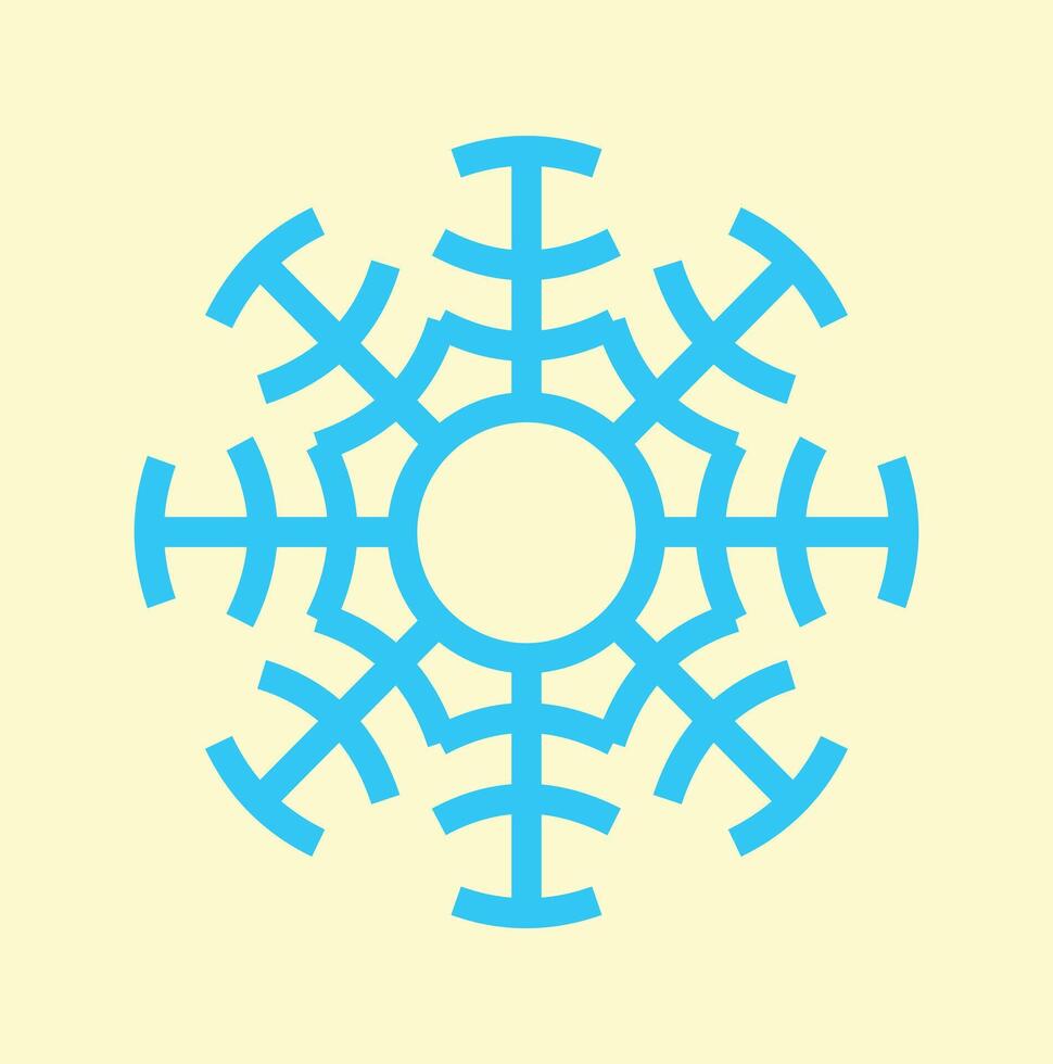 a snowflake icon in a flat style vector