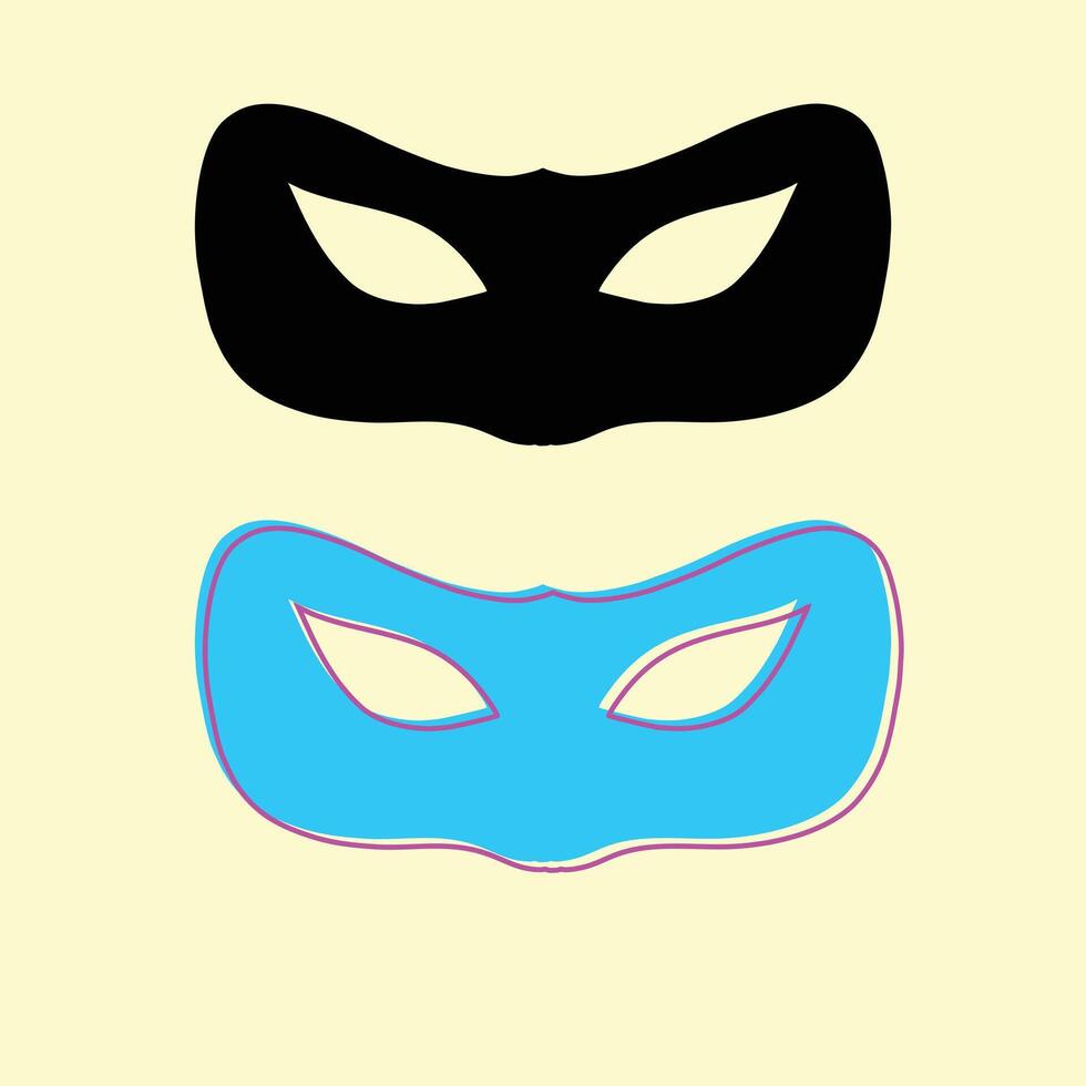 Set of carnival masks icons vector