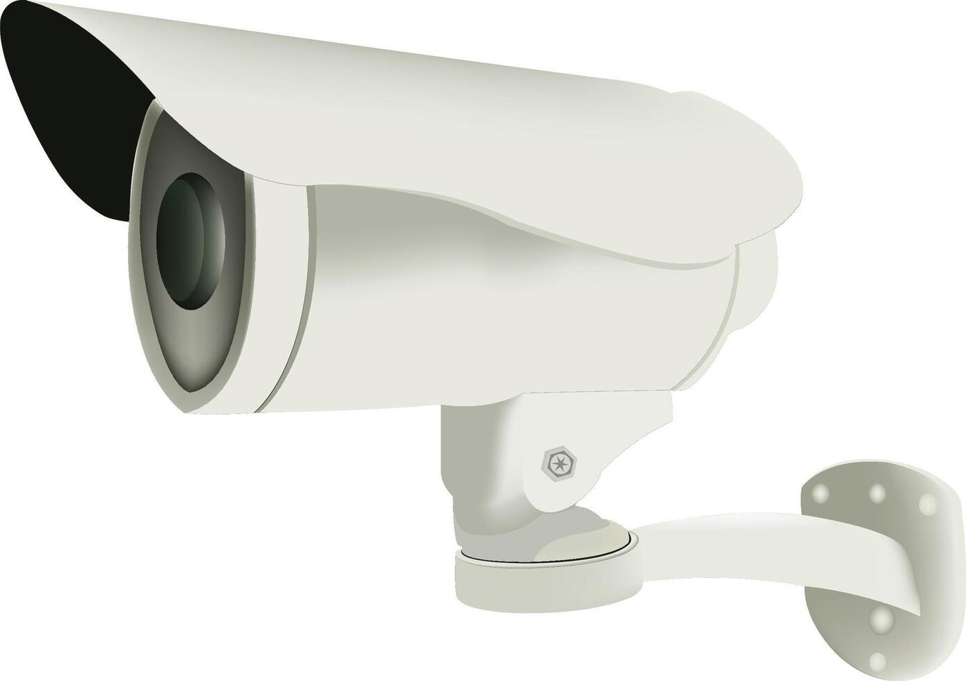 Modern security camera observing surrounding area vector
