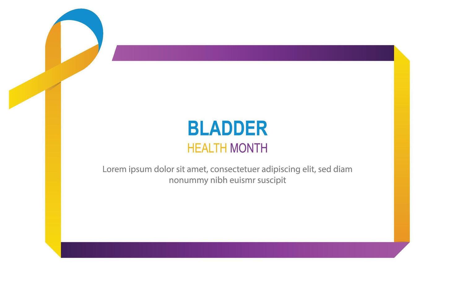 Bladder Health Month background. vector