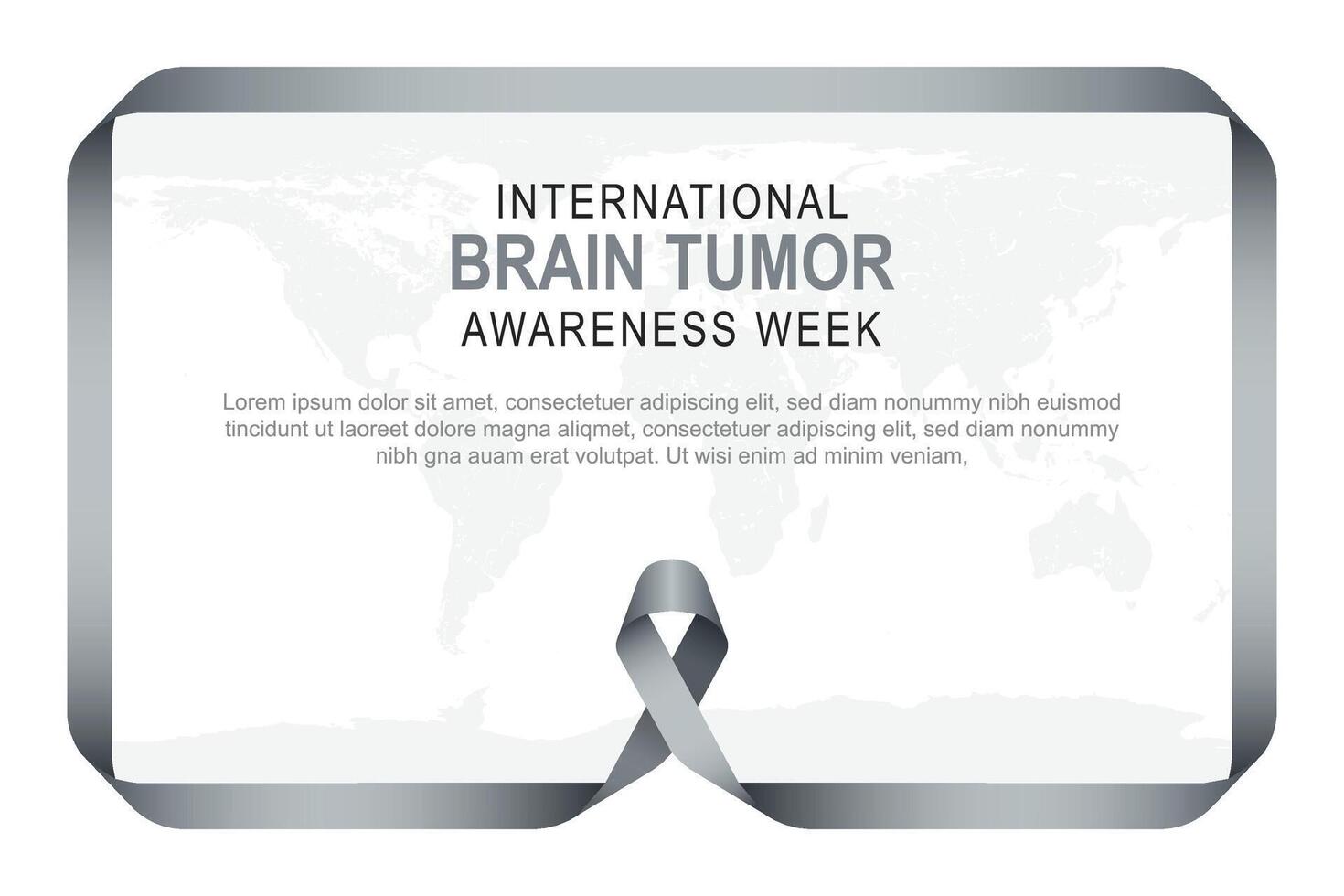 International Brain Tumor Awareness Week background. vector