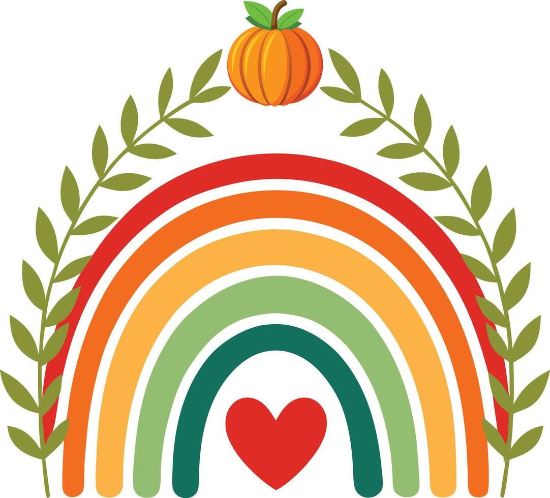 Boho Rainbow clipart vector