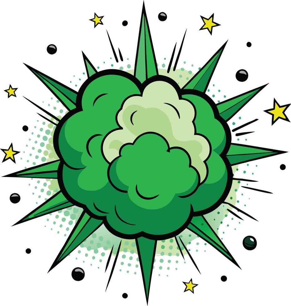 Green Comic text effect clipart vector