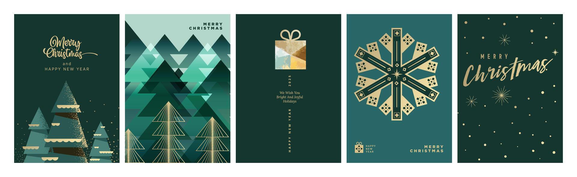 Christmas and New Year Greeting Cards. illustration concepts for background, greeting card, party invitation card, website banner, social media banner, marketing material. vector