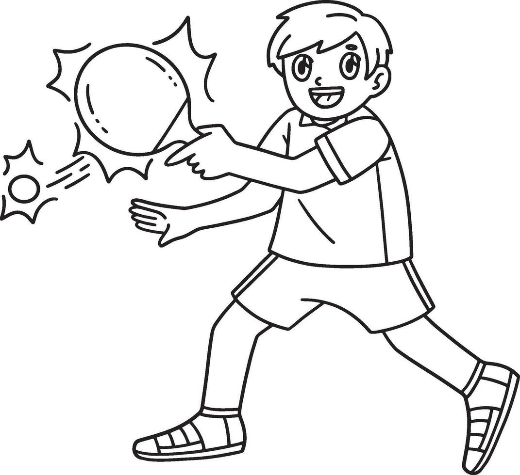 Table Tennis Player Smashing the Ball Isolated vector