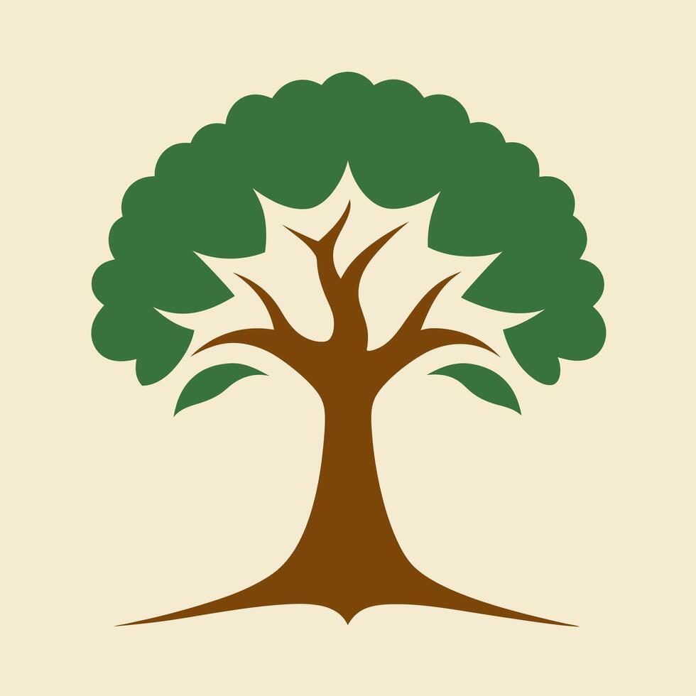 Modern Oak Tree Logo for Eco Branding and Sustainable Company Identity Representation vector