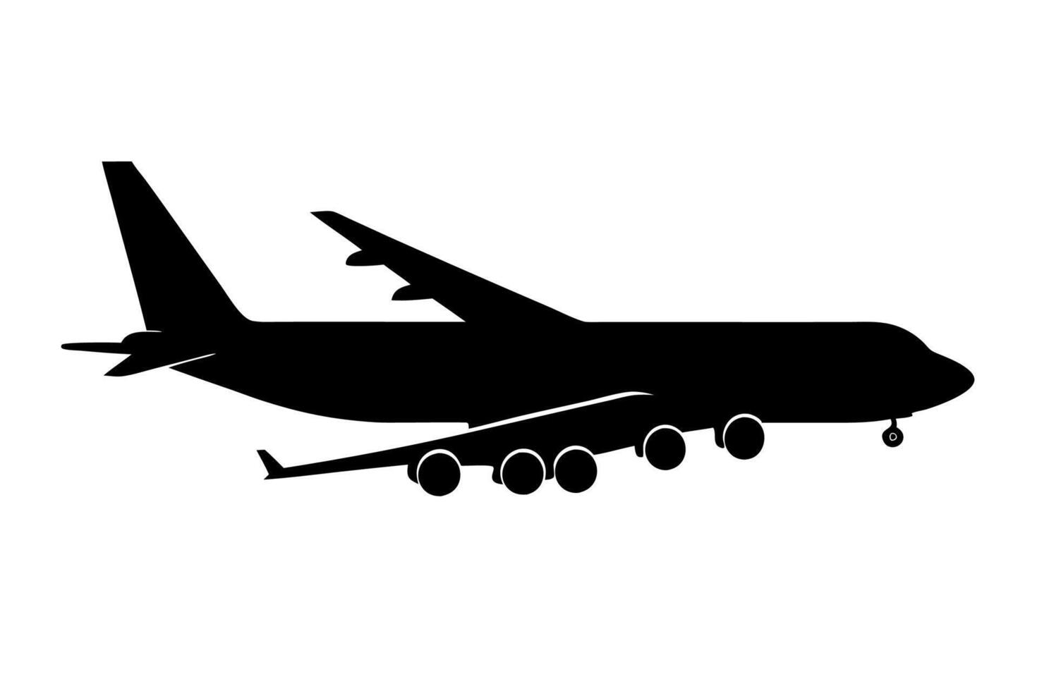 Airplane silhouette illustration vector