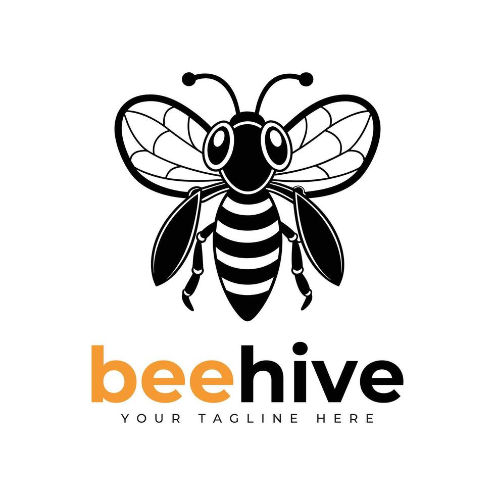 Bee hive logo design template vector