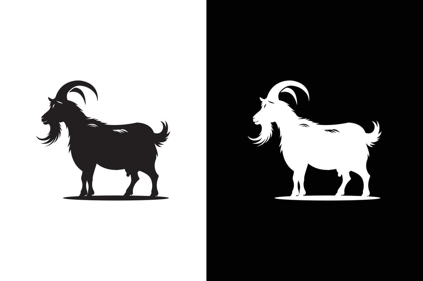 Simple goat icon illustration . silhouette of a goat vector