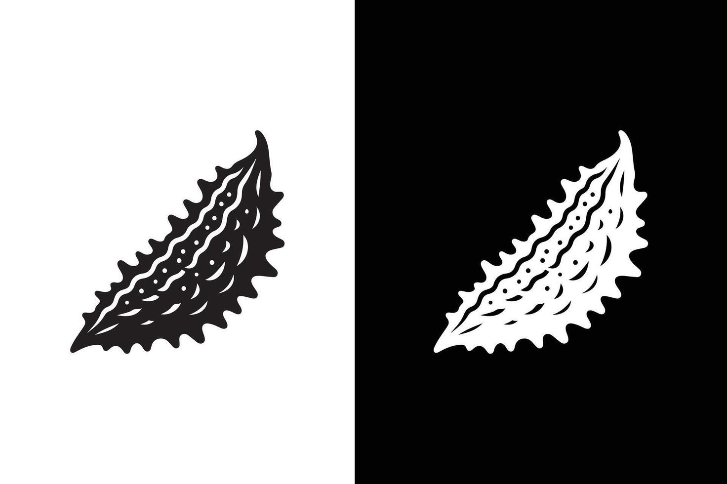 Bitter gourd icon isolated on transparent background. Bitter gourd silhouette isolated icon vector