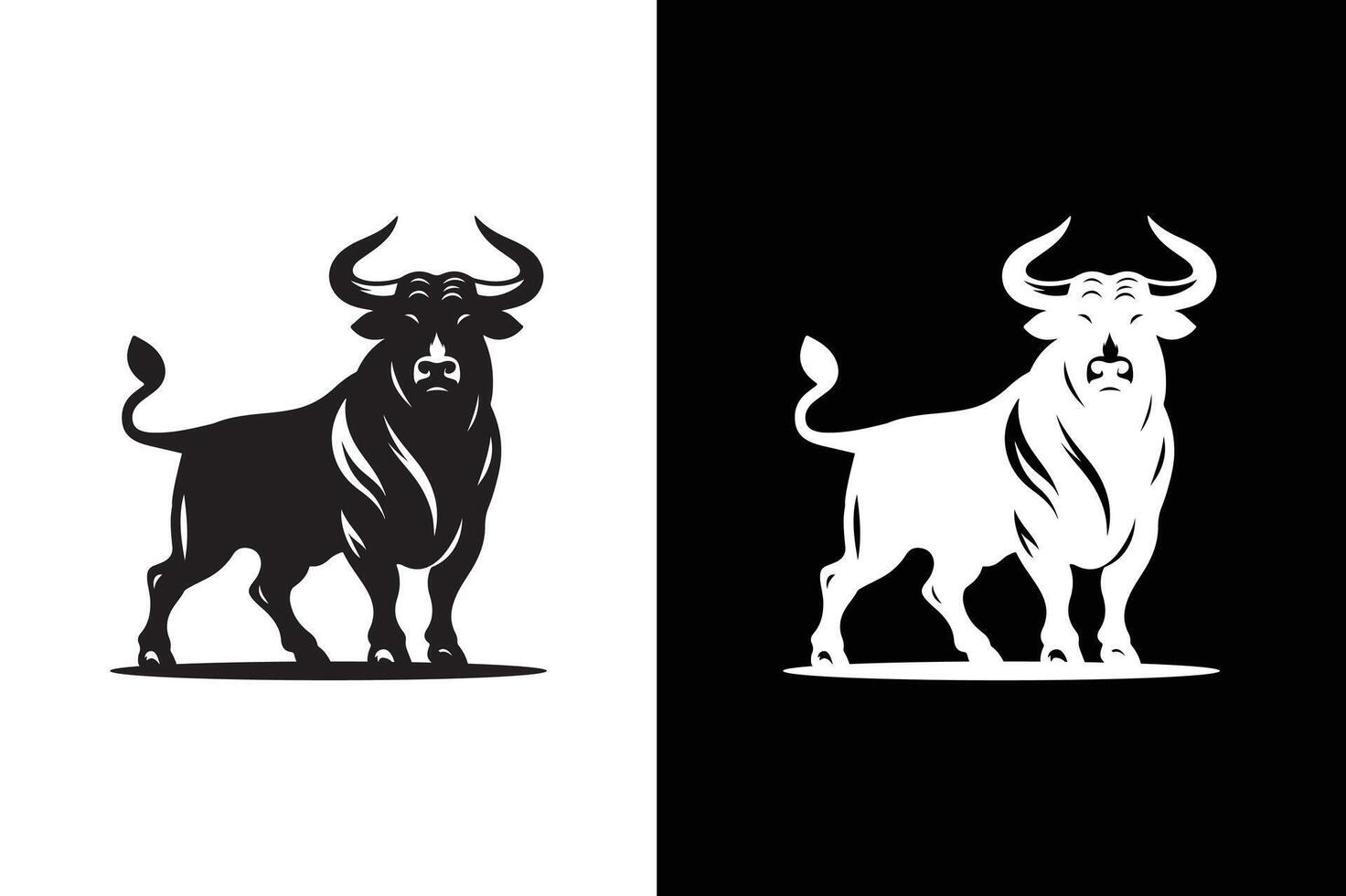 Bull template logo. Bull logo icon design illustration image vector