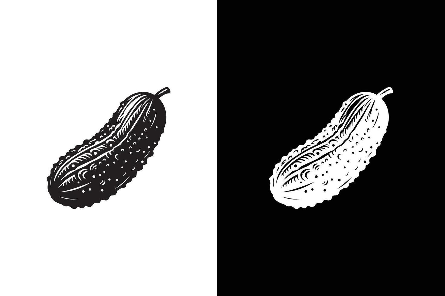 Cucumber icon isolated on transparent background. Cucumber silhouette isolated vector