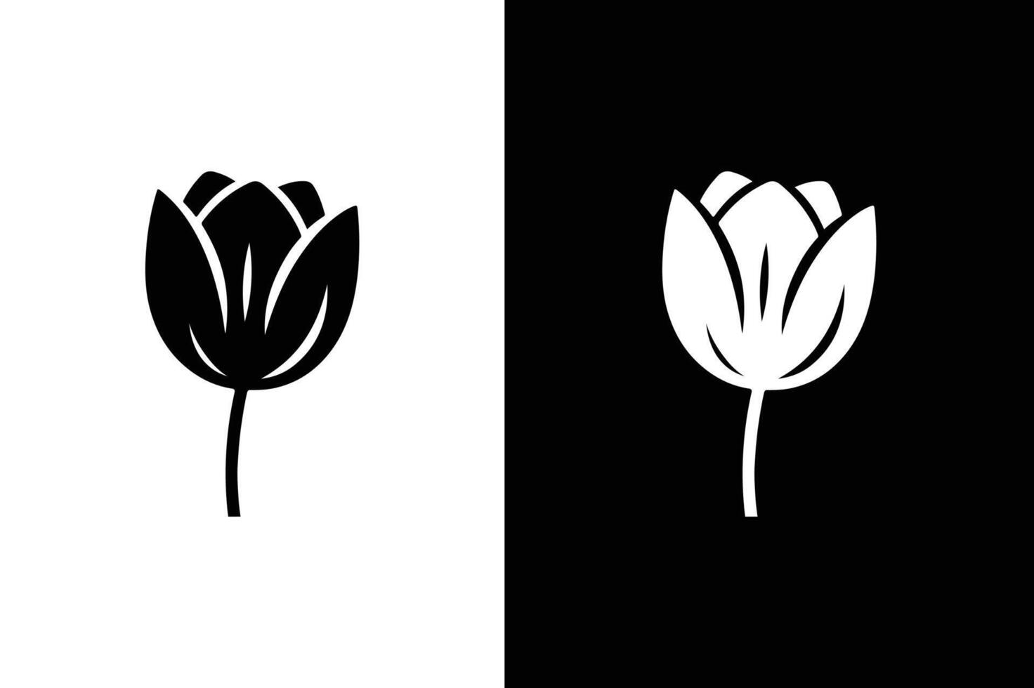 Tulip flower icon. Tulip flower icon silhouette illustration design vector