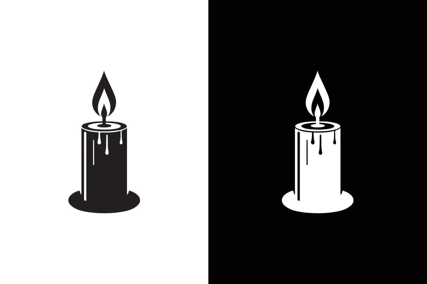 Candle silhouette icon for religion commemorative and party vector