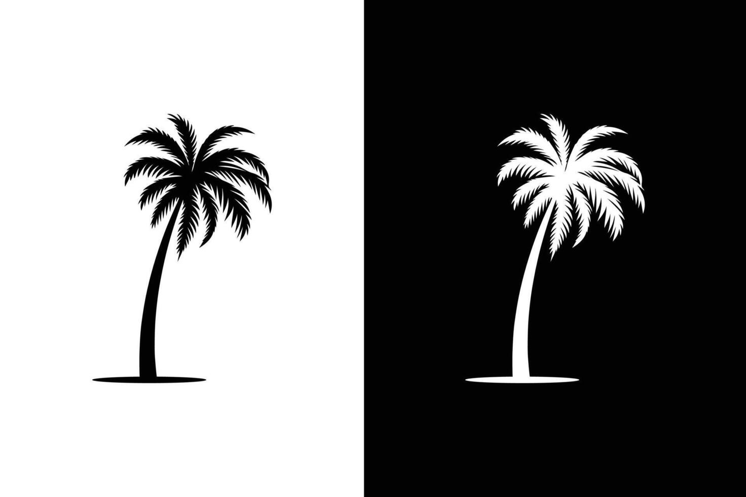Palm tree design element. Simple and modern coconut tree icon vector