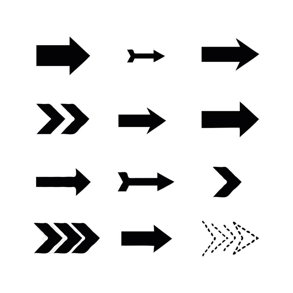 Arrows icons arrows set illustration isolated vector