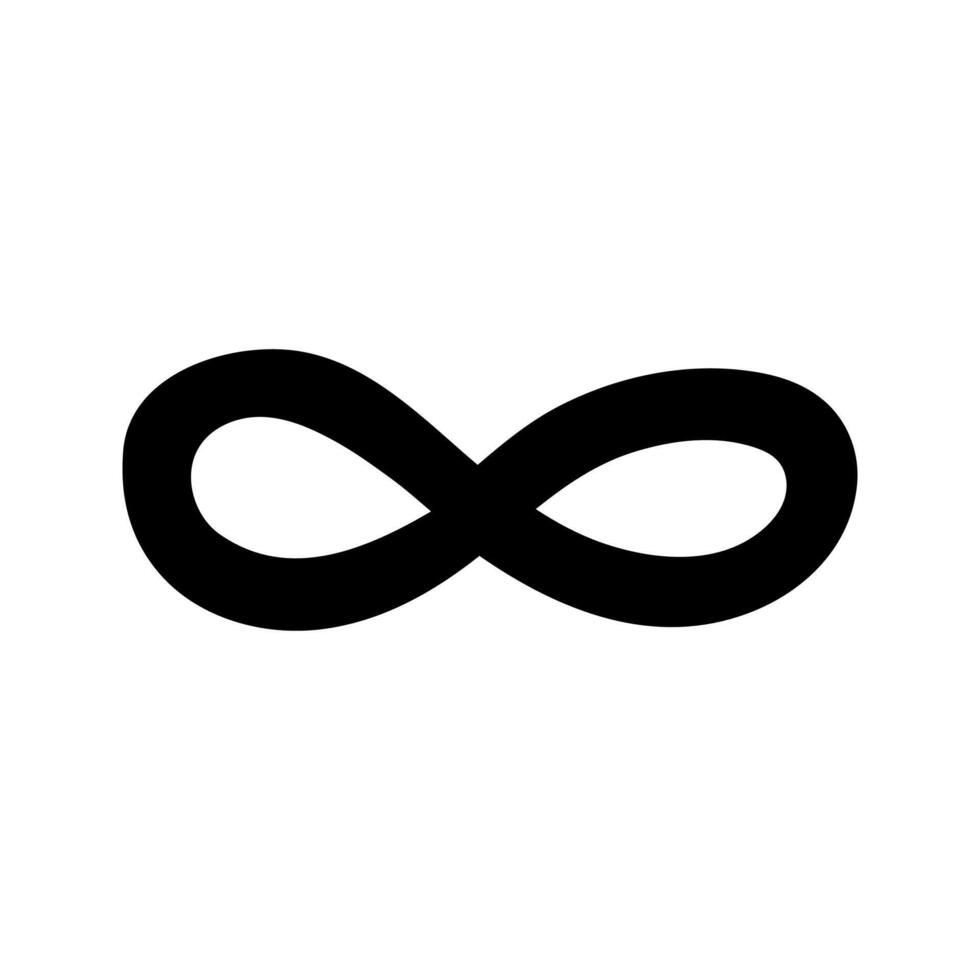 The sign of infinity doodle. Hand drawn element for business or study presentations. vector