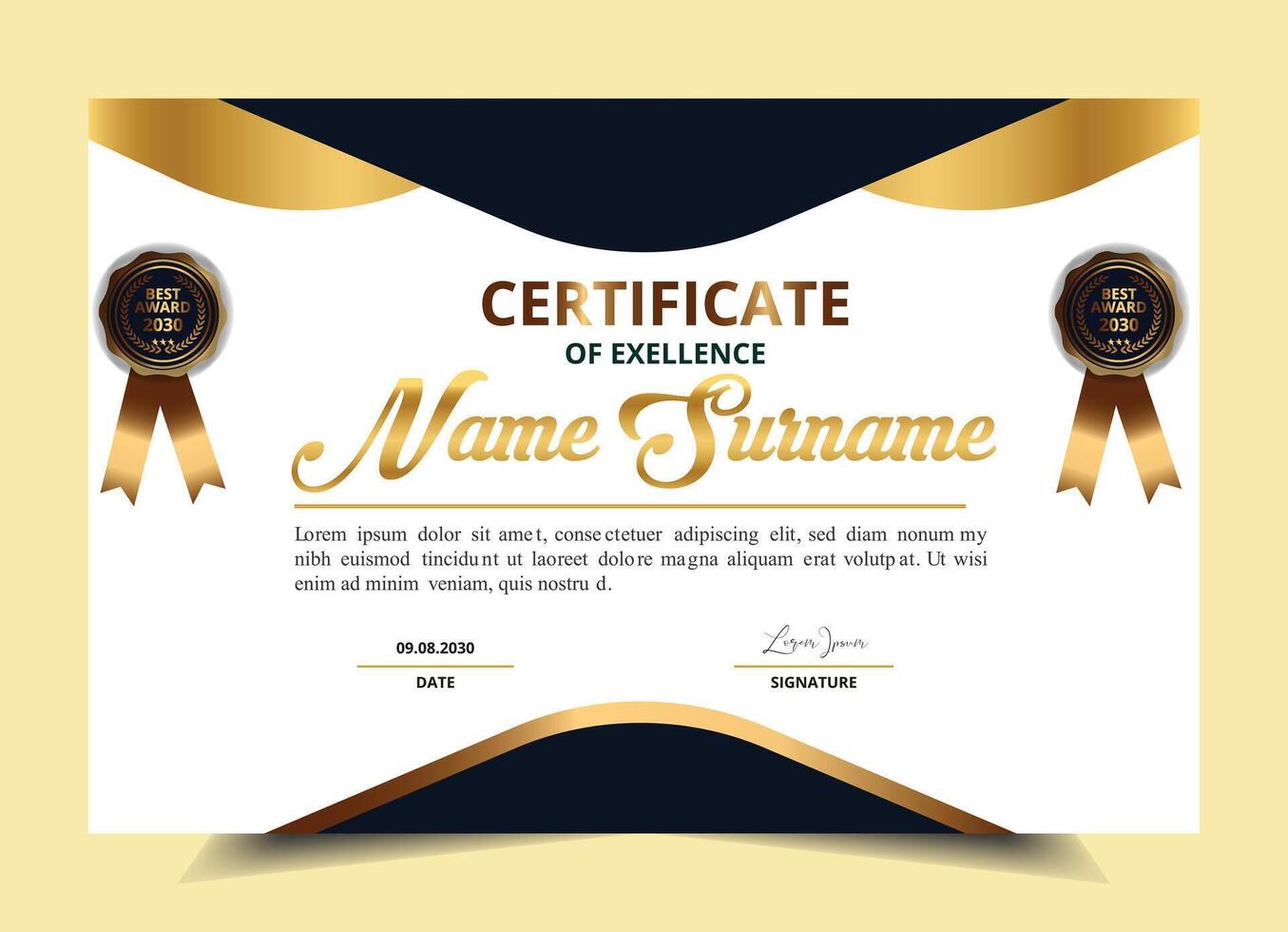 realistic gradient diploma certificate vector