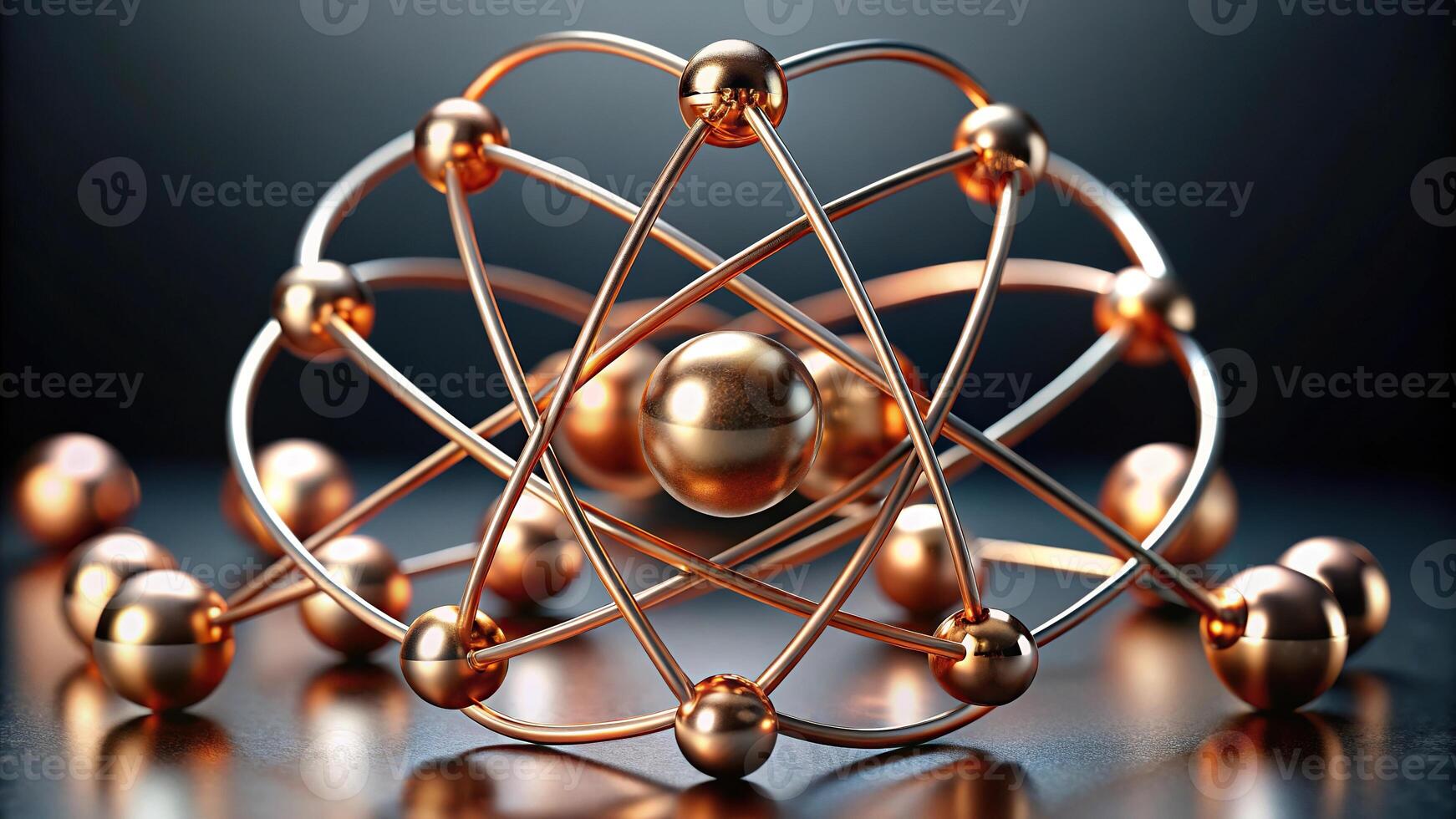 Depth of Field copper piece symbol on periodic table photo