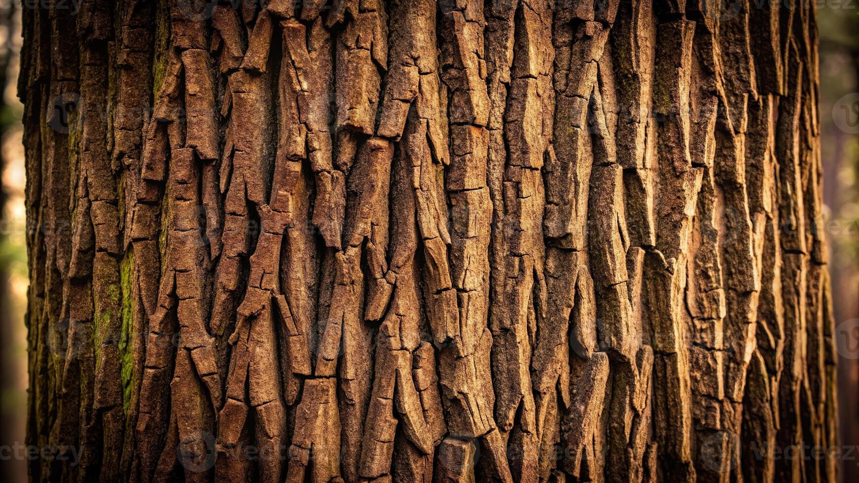 Dark brown tree trunk texture or background photo