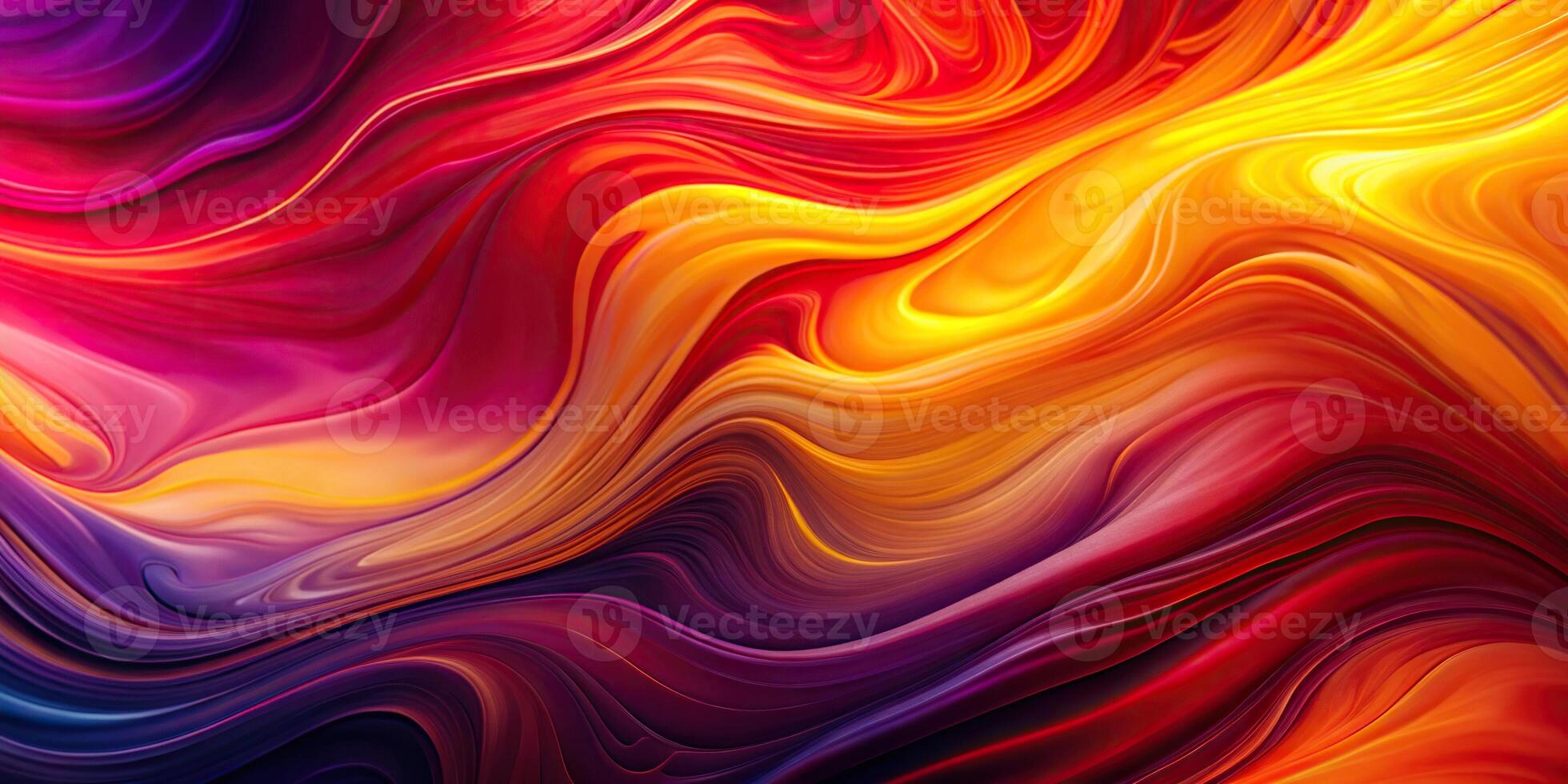 Depth of Field Fluid Colors with Red Yellow Violet Gradient Abstract Background photo