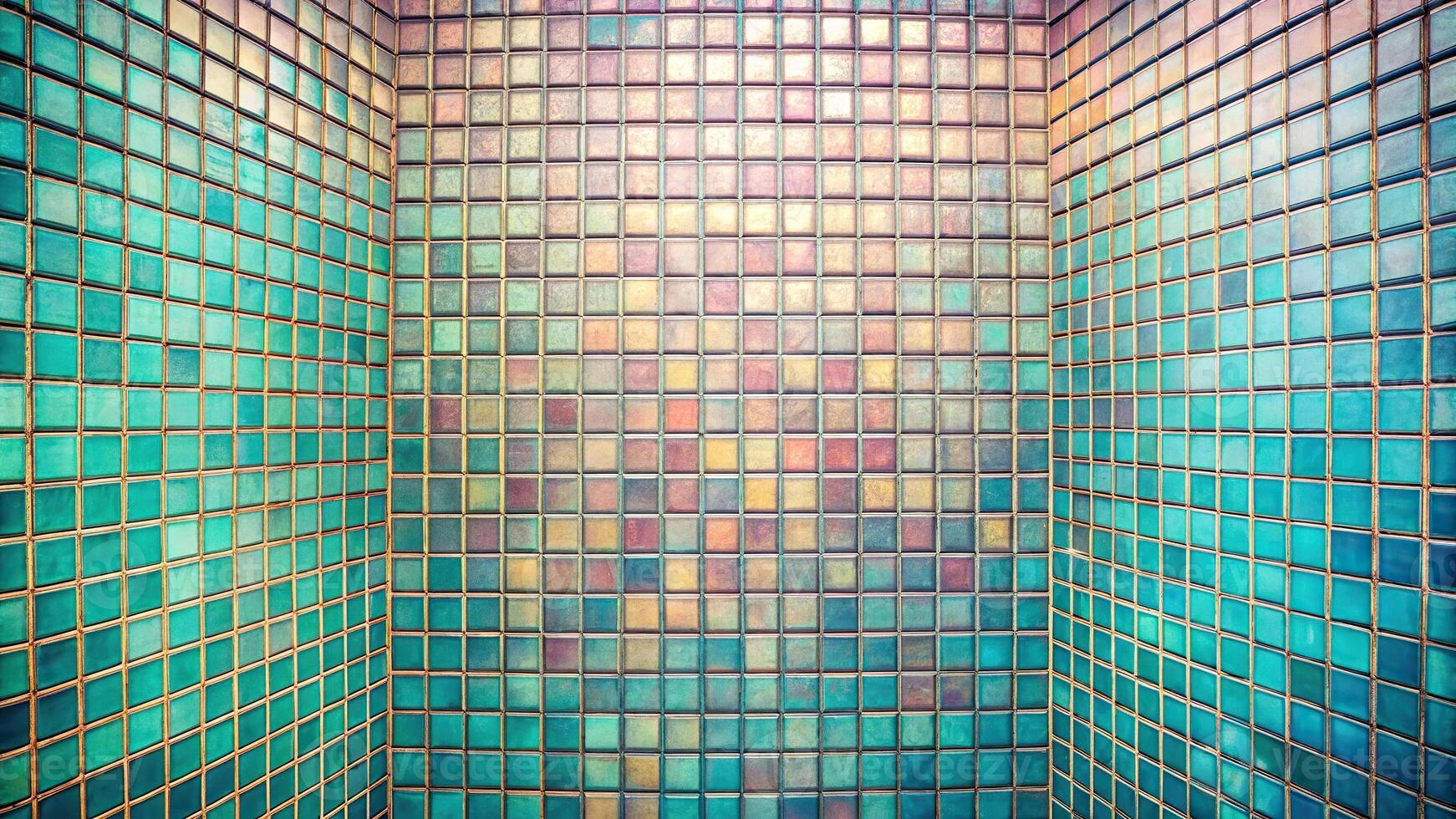 A tired grid pattern with soft colored squares photo