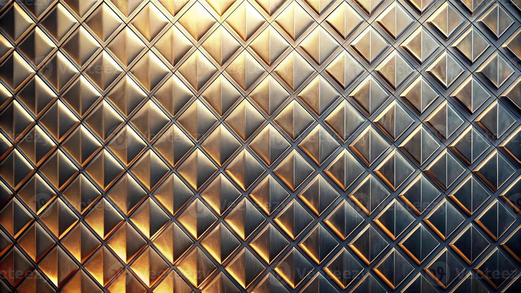 Diamond texture wallpaper with metallic geometric shapes at a tilted angle photo