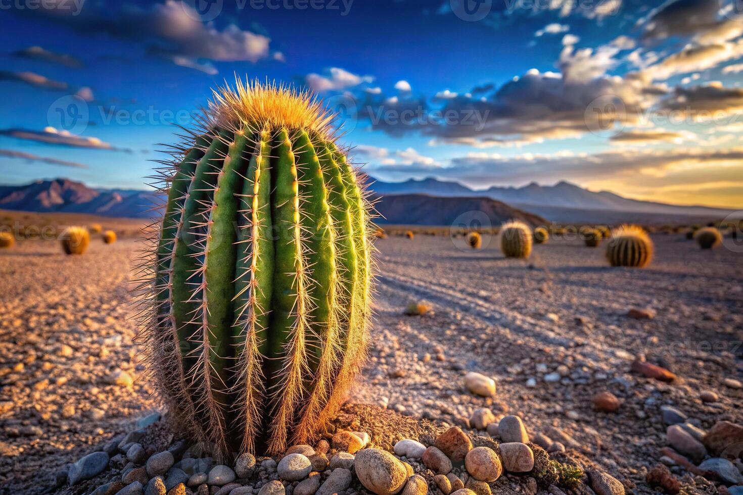 Desert cactus panorama photo
