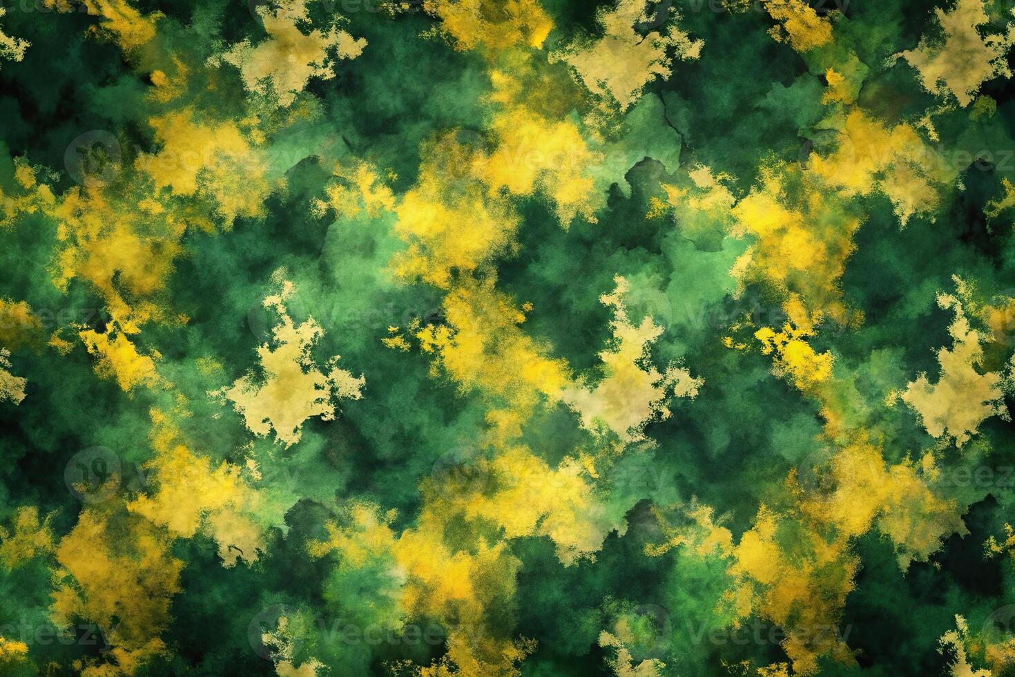 Different textures seamless pattern backdrop of multicolored grunge shapes in yellow and dark green photo