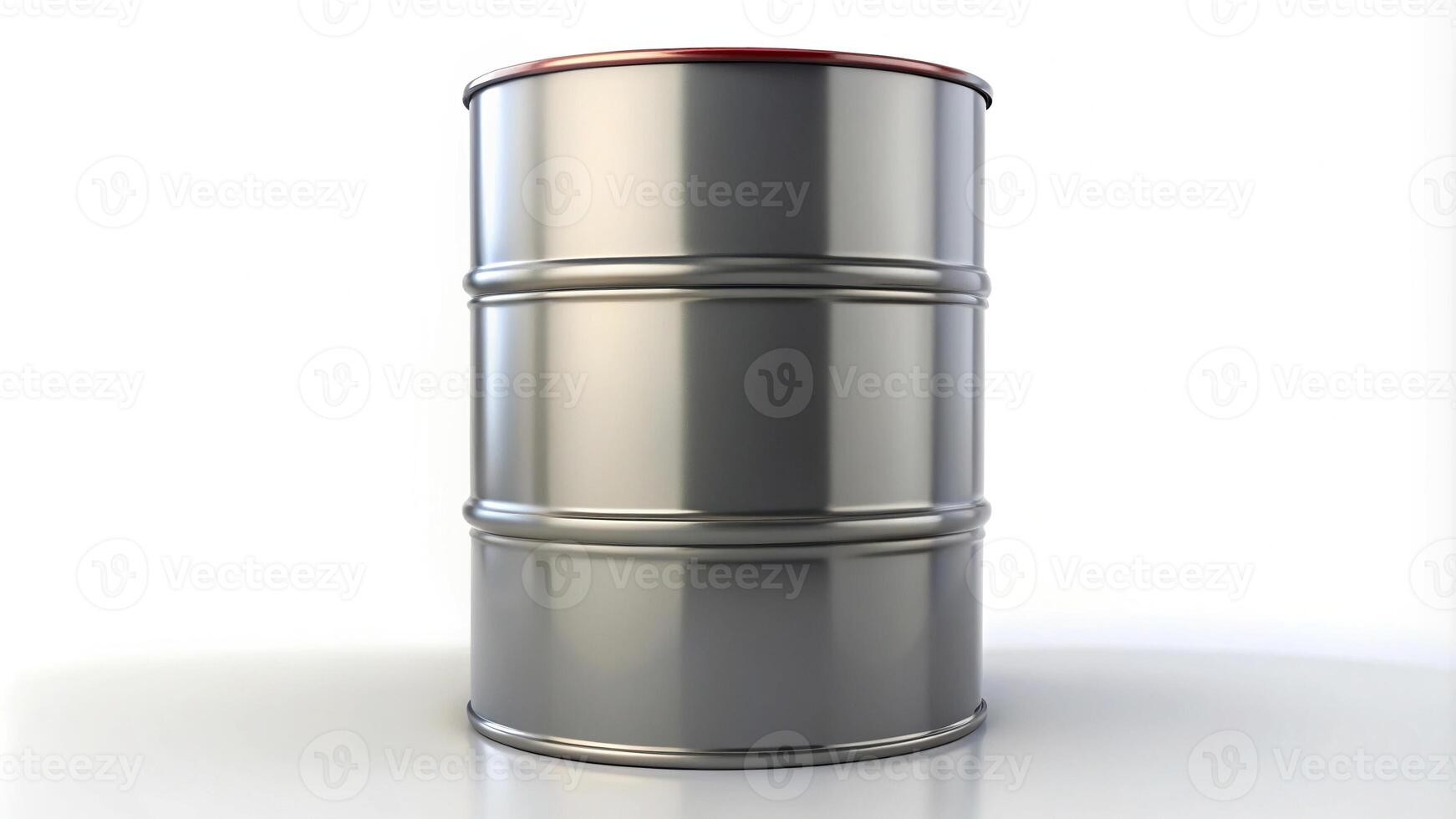 3D rendering of petroleum oil drum container barrel isolated on white background photo