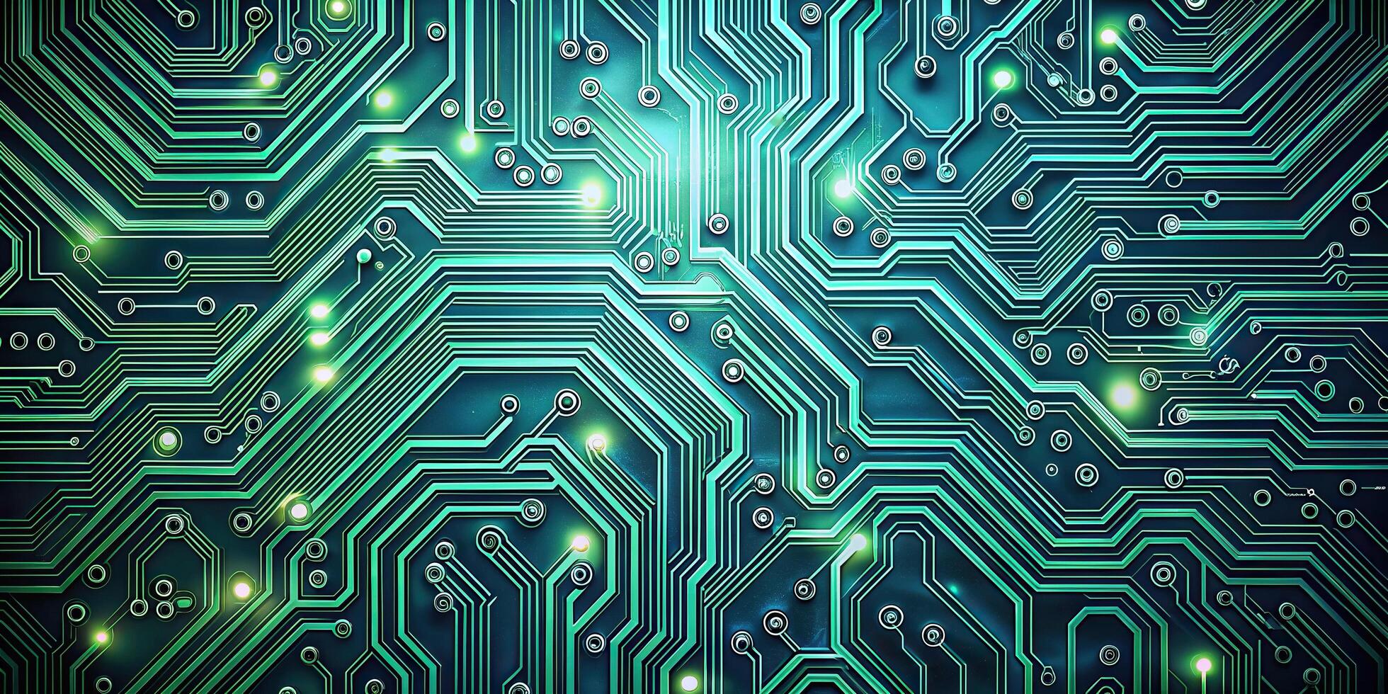 Depth of Field seamless background with a circuit board pattern photo