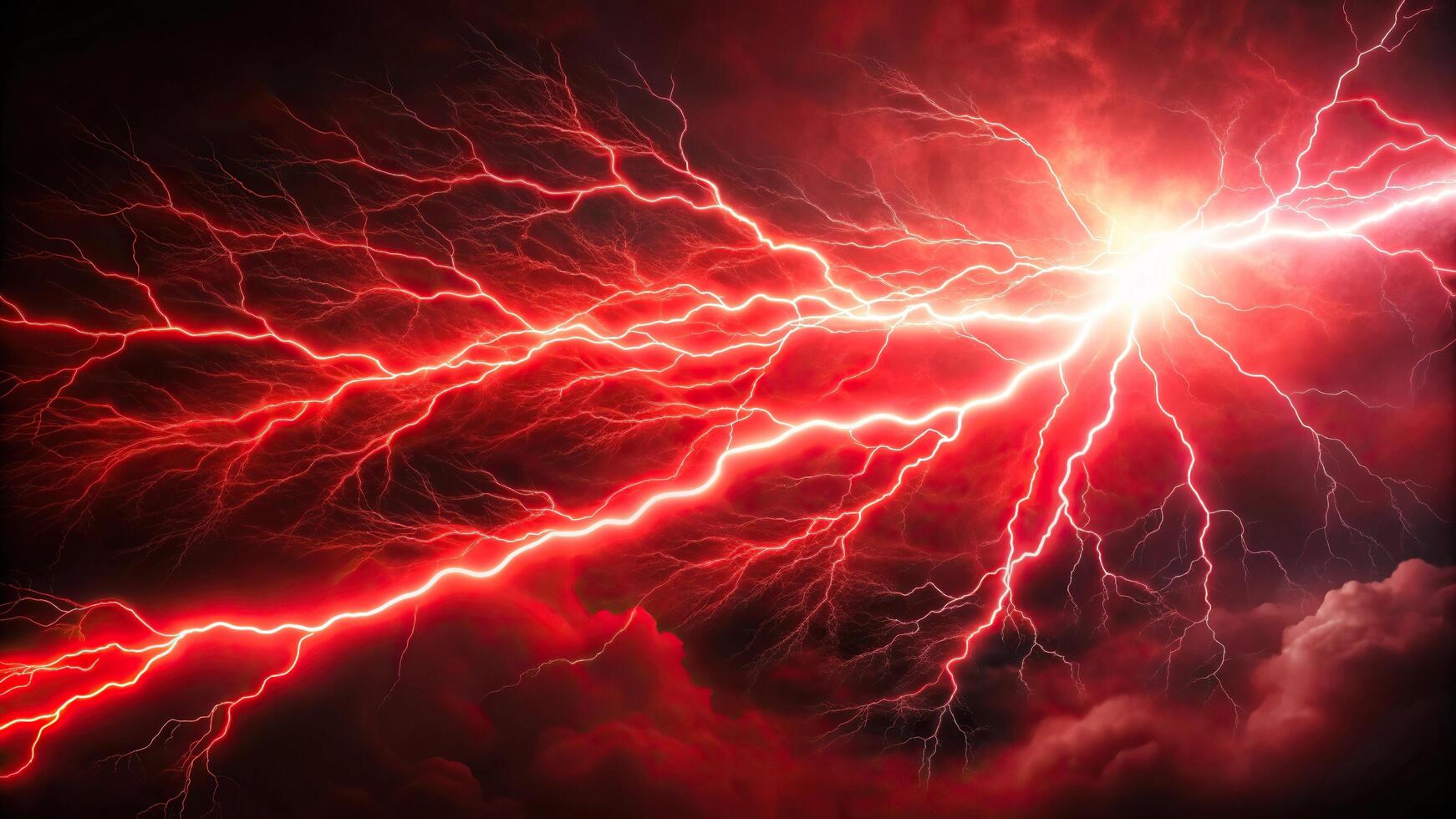 Electric power effect in worm's eye view perspective photo