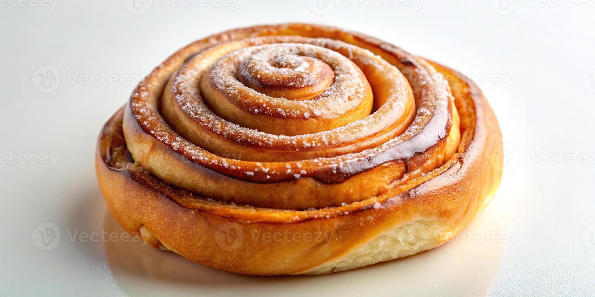Delicious freshly baked cinnamon roll photo