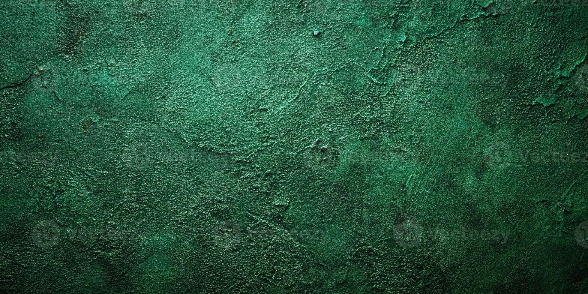 Dark green concrete paint grunge texture background from above aerial view photo