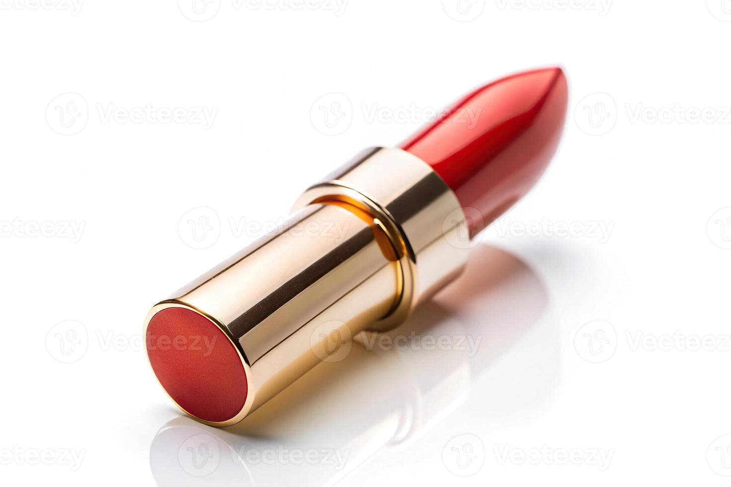 Lipstick macro isolated on white background photo
