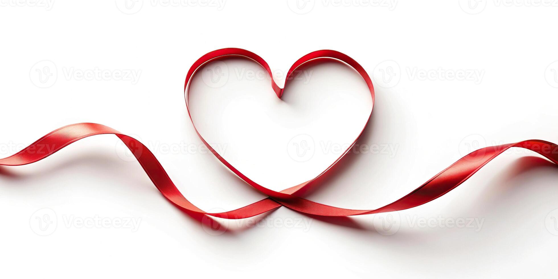 Leading Lines heart shape made out of ribbons for valentines celebration photo
