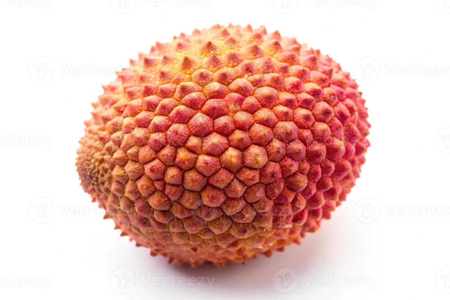 Juicy lychee fruit on white background photo