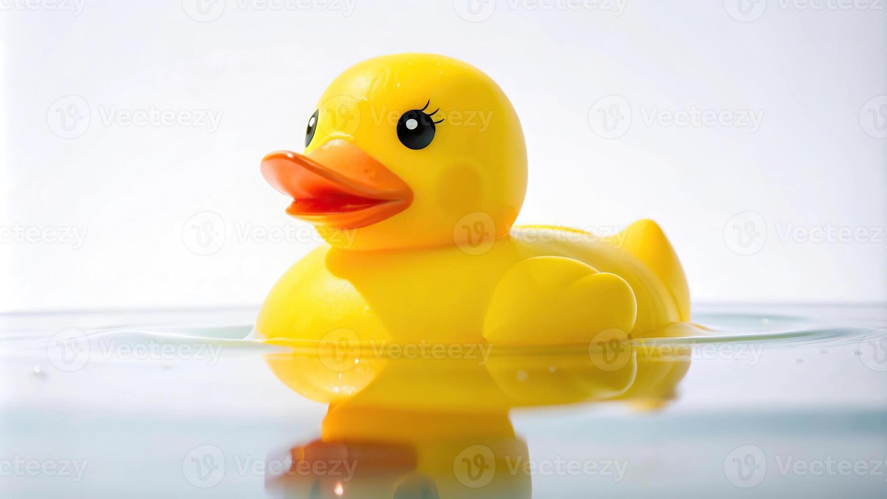 Macro shot of yellow push pin on white background photo