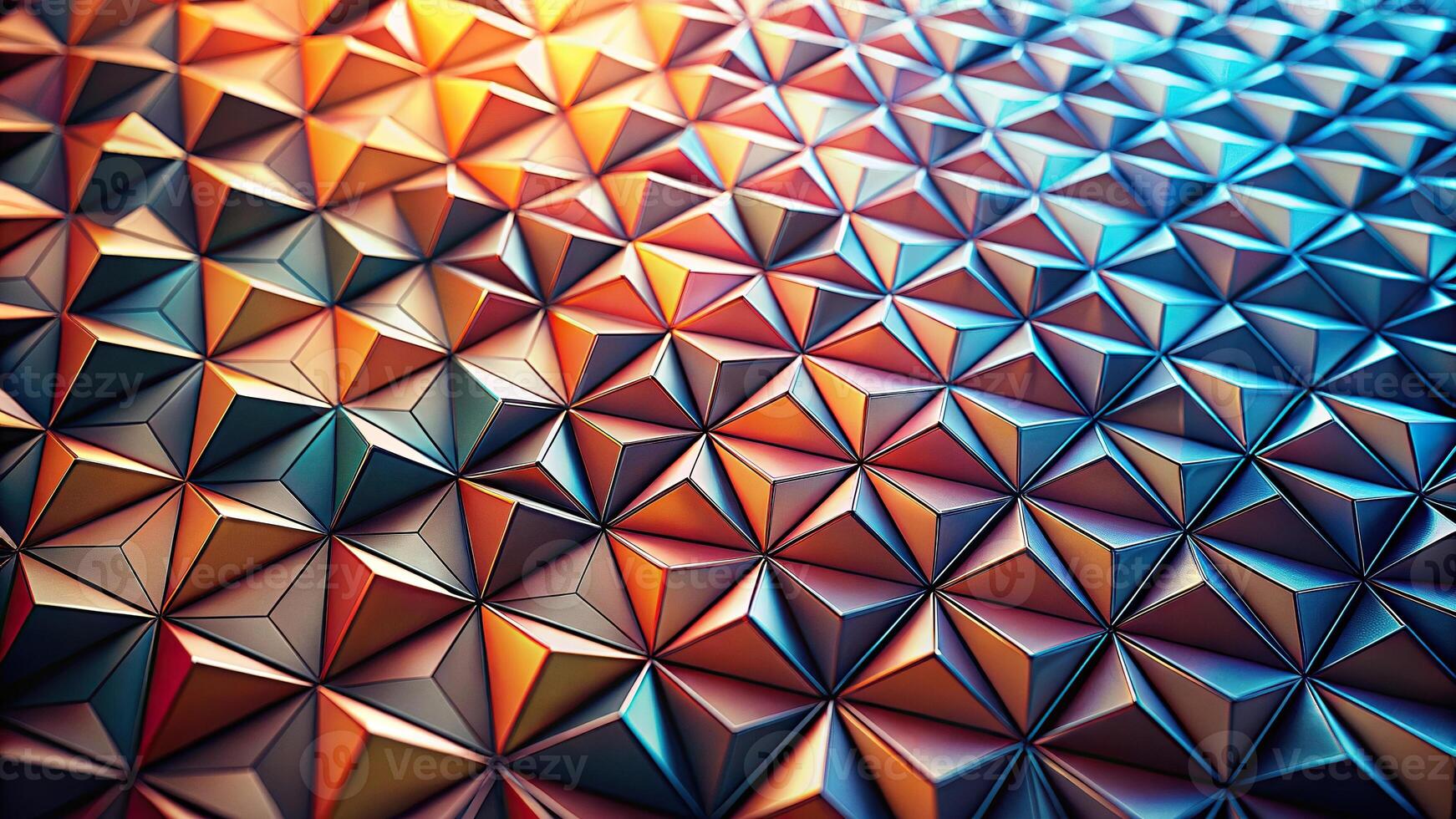 Macro geometric abstract surface with triangular patterns photo