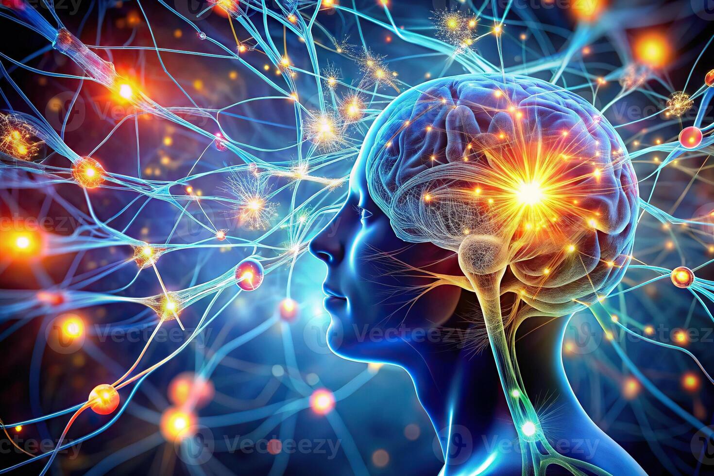 Medium shot of person using visualization techniques to enhance neuroplasticity photo