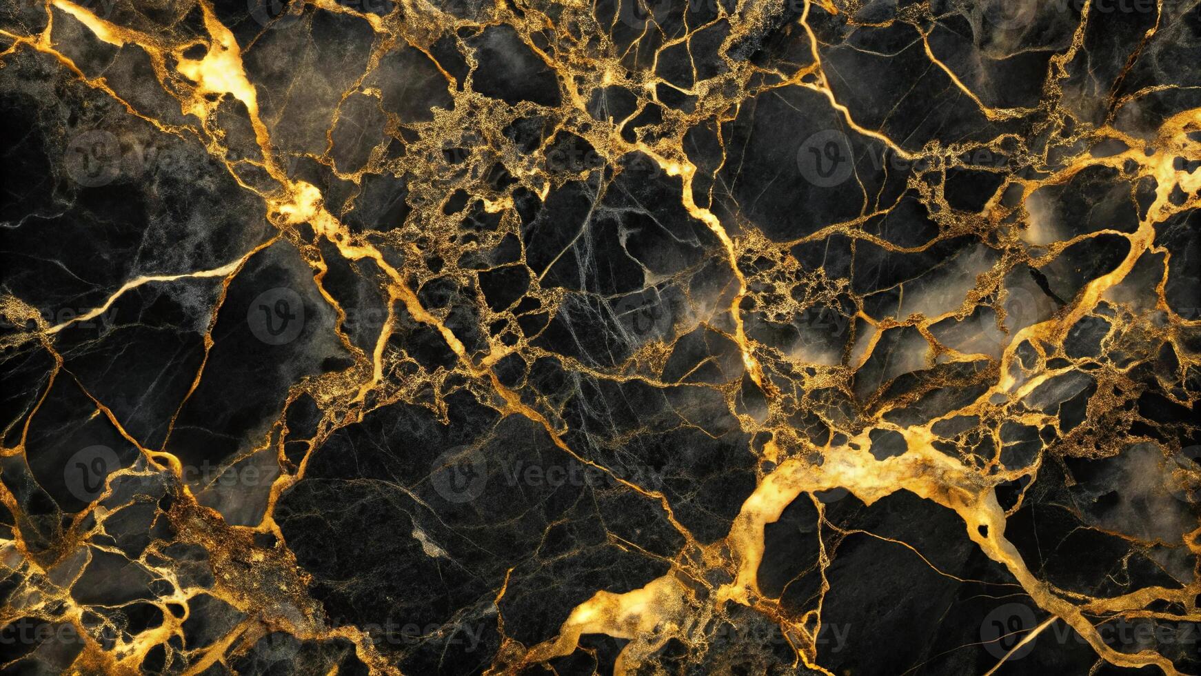 Luxurious black and gold marble background up close photo