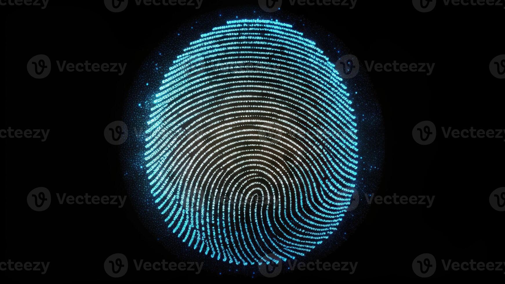 Macro close-up view of a fingerprint binary microchip on black background photo