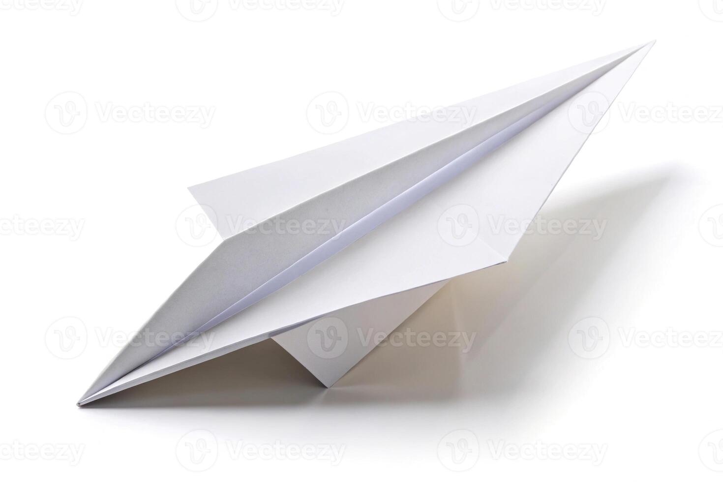paper plane isolated on white background photo